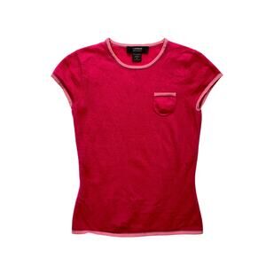 Y2k Express Hot Pink Cashmere Cap Sleeve Top